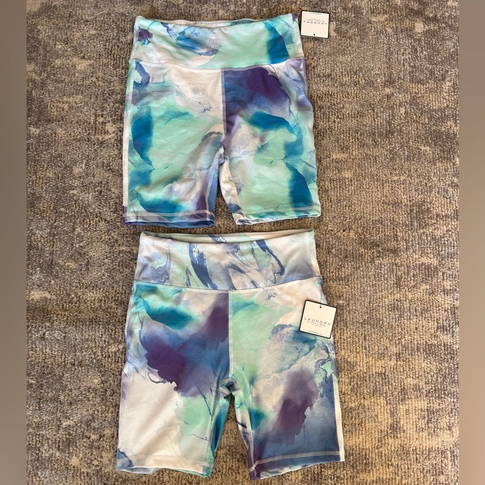 NWT LAUNDRY BY SHELLI SEGAL BIKER SHORTS SET OF 2 SIZE LARGE - Picture 2 of 6